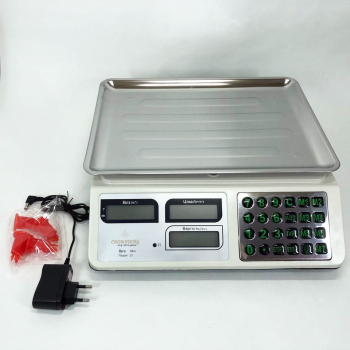 Ваги електронні для вуличної торгівлі Crownberg, Ваги торгові і великі Якісні торгові 50 кг UF-20