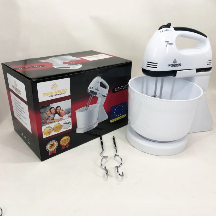 Міксер для приготування тортів і кремів Crownberg, Ручний прилад для приготування яєць CK-20