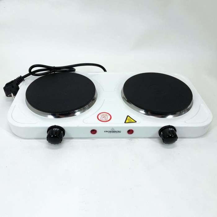 Переносна настільна електроплита Crownberg, Побутова настільна плита для дому, Кухонна електрична плита DB-31