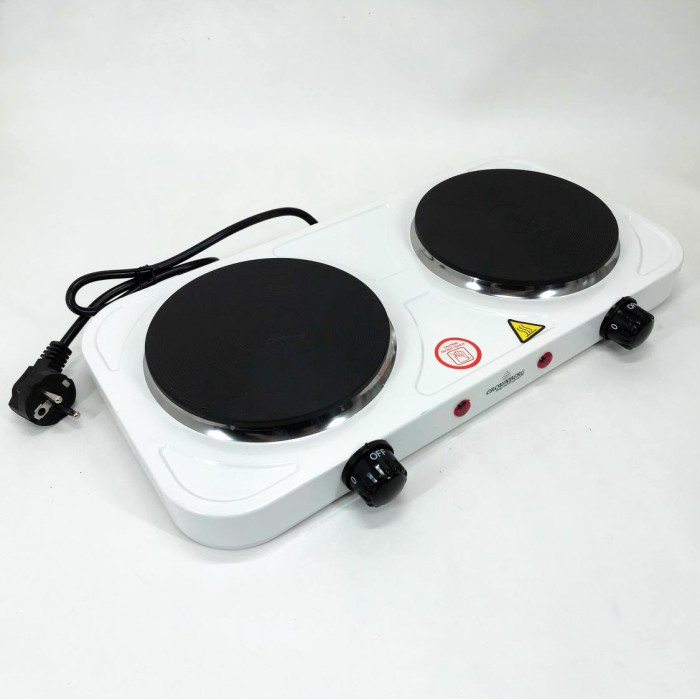 Переносна настільна електроплита Crownberg, Побутова настільна плита для дому, Кухонна електрична плита DB-31