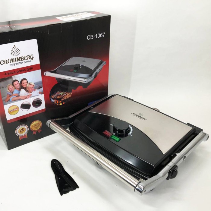 Великий електричний гриль, Гриль для приготування різних страв притискний ребристий OV-63