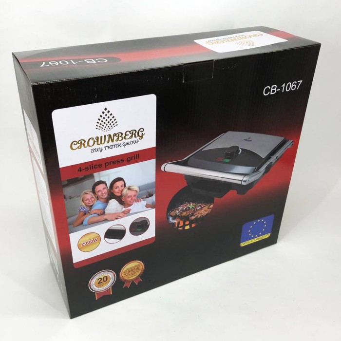 Великий електричний гриль, Гриль для приготування різних страв притискний ребристий OV-63