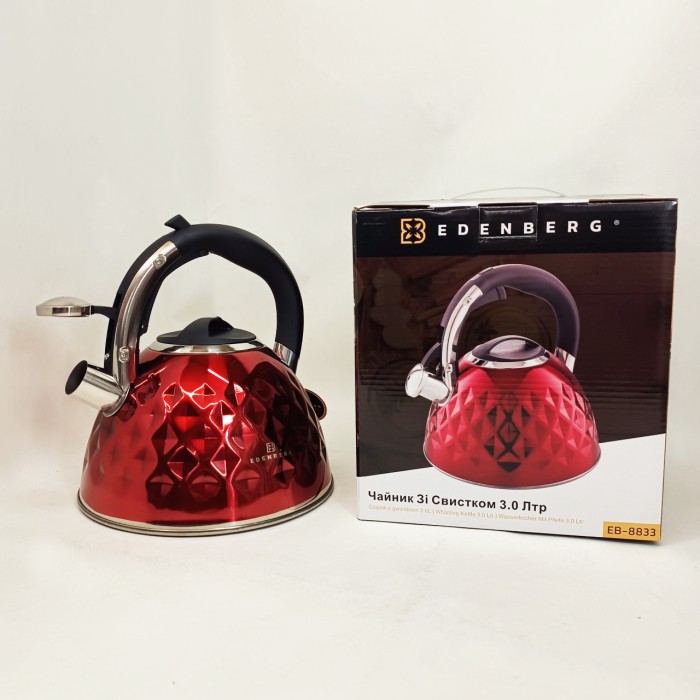Чайник на кухню 3 л Edenberg EB-8833 3Л, Сучасний чайник зі свистком зі свистком для кип'ятіння CT-70