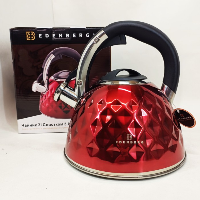 Чайник на кухню 3 л Edenberg EB-8833 3Л, Сучасний чайник зі свистком зі свистком для кип'ятіння CT-70