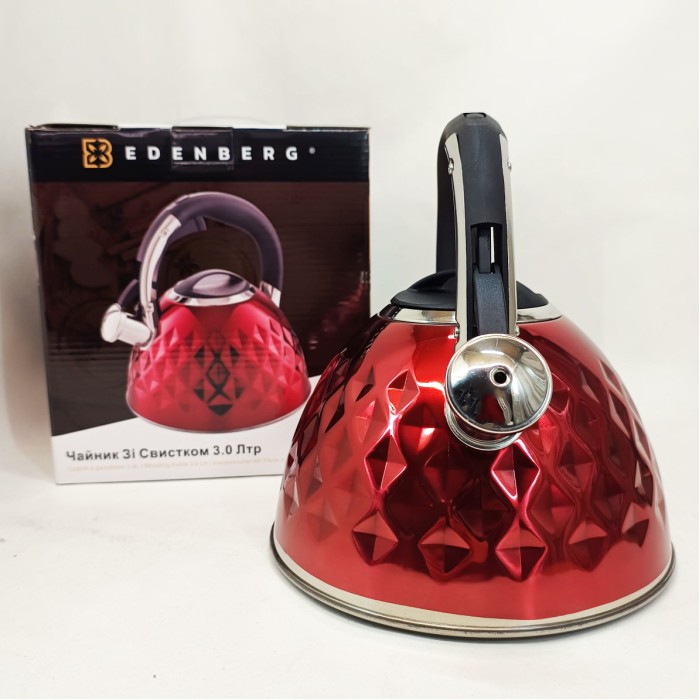 Чайник на кухню 3 л Edenberg EB-8833 3Л, Сучасний чайник зі свистком зі свистком для кип'ятіння CT-70