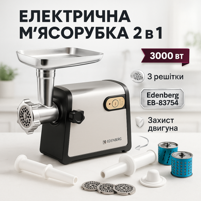Домашня електром'ясорубка, Електрична м'ясорубка насадка для приготування ковбас М'3 в 1 CS-54