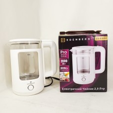 Надійний скляний електрочайник з підсвічуванням, Електрочайник скляний з підсвічуванням якісний JL-91