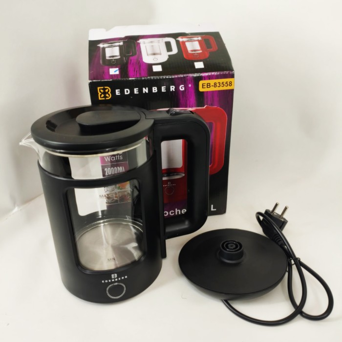 Скляний електрочайник для кухні, Надійний скляний електрочайник з підсвічуванням Преміум SO-55