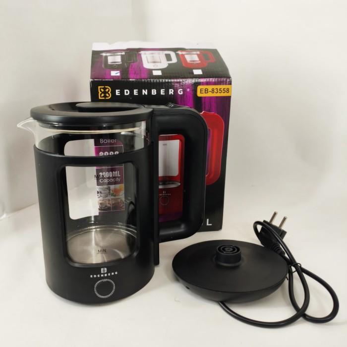 Скляний електрочайник для кухні, Надійний скляний електрочайник з підсвічуванням Преміум SO-55