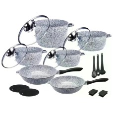 Набір кухонного посуду Edenberg EB-8183 із гранітним антипригарним покриттям 17 предметів GQ-77