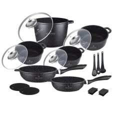 Набір кухонного посуду Edenberg EB-8182 з мармуровим антипригарним покриттям 17 предметів VL-14