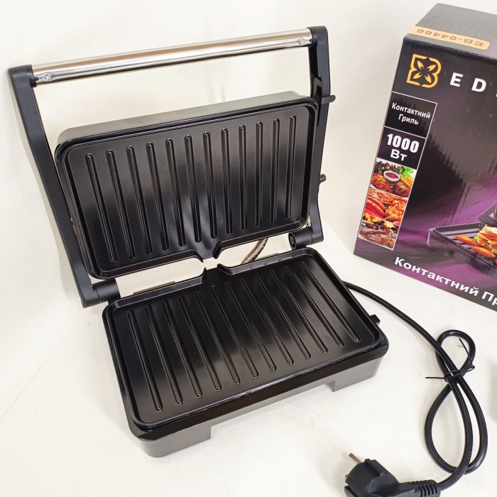Притискний гриль з піддоном, Гриль для шаурми настільний для приготування м'яса і риби MK-42