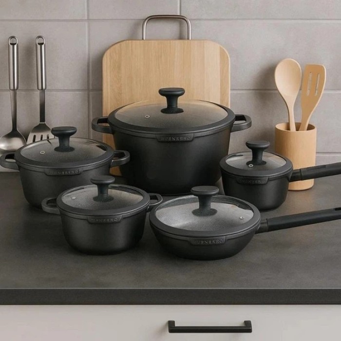 Набір посуду Edenberg EB-5652 12 предметів з мармуровим антипригарним покриттям NS-51