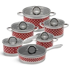 Набір посуду Edenberg EB-4056 12 предметів із нержавіючої сталі з сотейником CW-77
