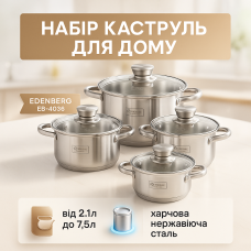 Набір каструль зі сталі, Набір каструль для електричних плит посуду для будь-яких плит GQ-12