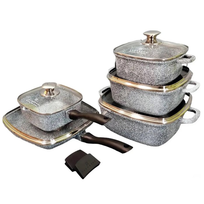 Набір посуду EDENBERG EB-3989 з гранітним антипригарним покриттям 10 предметів YS-90