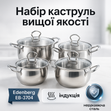 Модні набори посуду, Набір каструль з антипригарним покриттям, Набір каструль з комплектом кришок FM-33