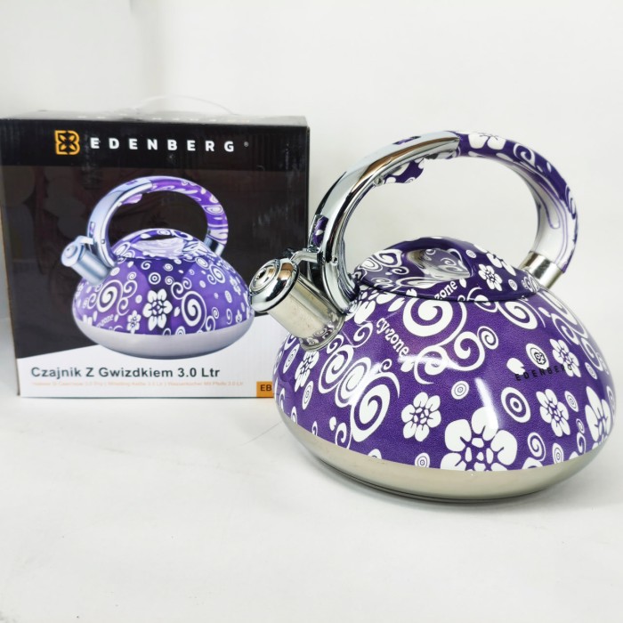 Чайник газовий нержавіюча сталь Edenberg, Чайник зі свистком для електричної плити XQ-41