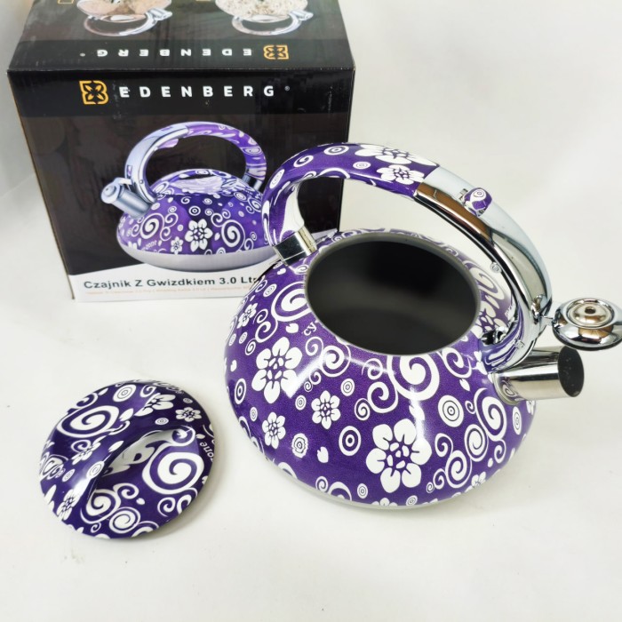 Чайник газовий нержавіюча сталь Edenberg, Чайник зі свистком для електричної плити XQ-41