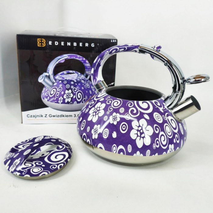 Чайник газовий нержавіюча сталь Edenberg, Чайник зі свистком для електричної плити XQ-41
