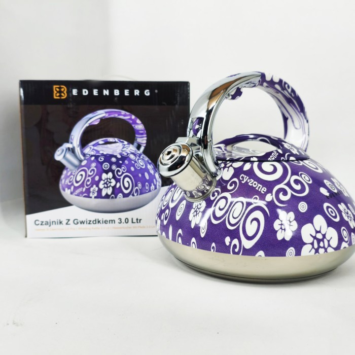 Чайник газовий нержавіюча сталь Edenberg, Чайник зі свистком для електричної плити XQ-41
