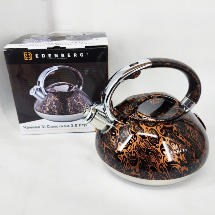 Чайник зі свистком Edenberg EB-1959 3л із капсульним дном Black