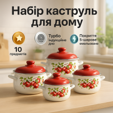Набір каструль вищої якості, Набір каструль з антипригарним покриттям, Хороші каструлі YT-81