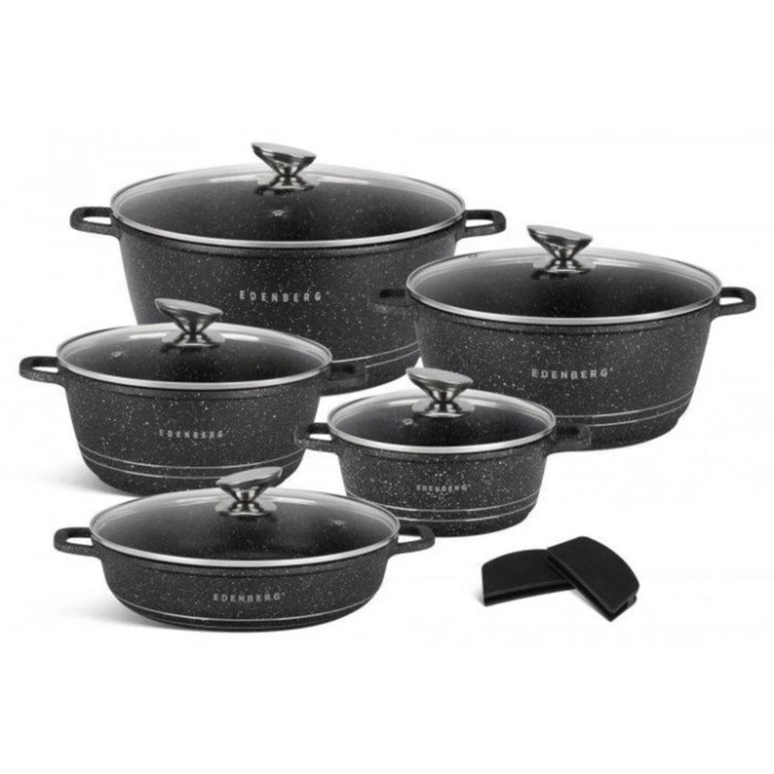 Набір каструль з комплектом кришок, Гарний набір каструль з антипригарним покриттям XI-88