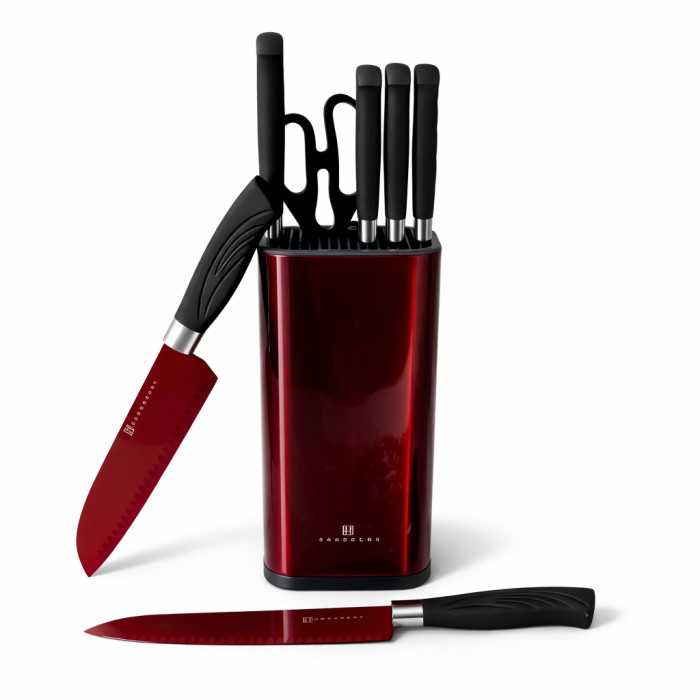 Набір ножів Edenberg EB-11027 7 предметів Red RC-26