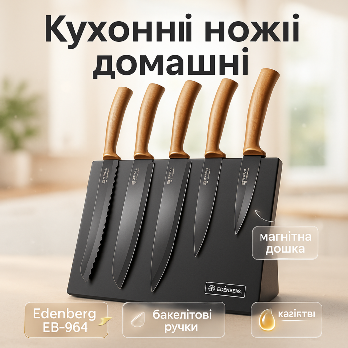Ексклюзивні кухонні ножі, Кухонний ніж зі сталі нержавіючої, Кухонний ніж універсальний EL-57