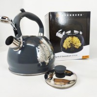 Чайник для приготування чаю зі свистком, Чайник з потовщеним дном і прогумованою ручкою MN-30