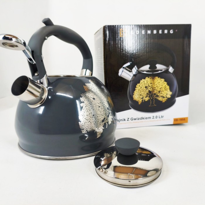 Чайник для приготування чаю зі свистком, Чайник з потовщеним дном і прогумованою ручкою MN-30