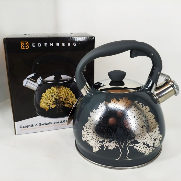 Чайник для приготування чаю зі свистком, Чайник з потовщеним дном і прогумованою ручкою MN-30