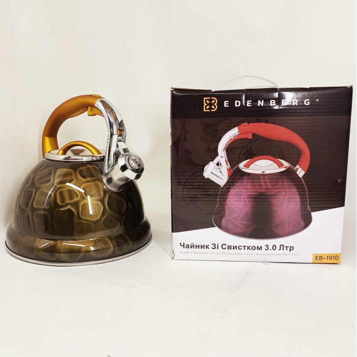 Чайник зі свистком бакелітовою ручкою Edenberg, Хороший чайник зі свистком для дому HZ-45