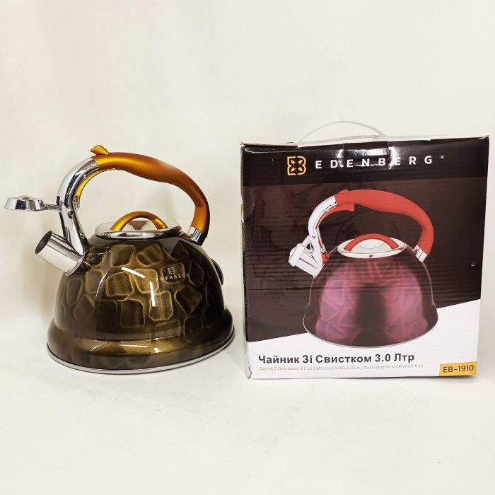 Чайник зі свистком бакелітовою ручкою Edenberg, Хороший чайник зі свистком для дому HZ-45