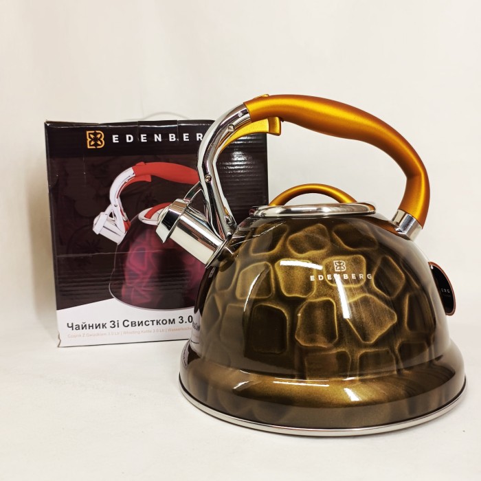Чайник зі свистком бакелітовою ручкою Edenberg, Хороший чайник зі свистком для дому HZ-45