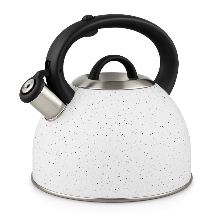 Чайник зі свистком Edenberg EB-1440 з мармуровим покриттям 2.5л White