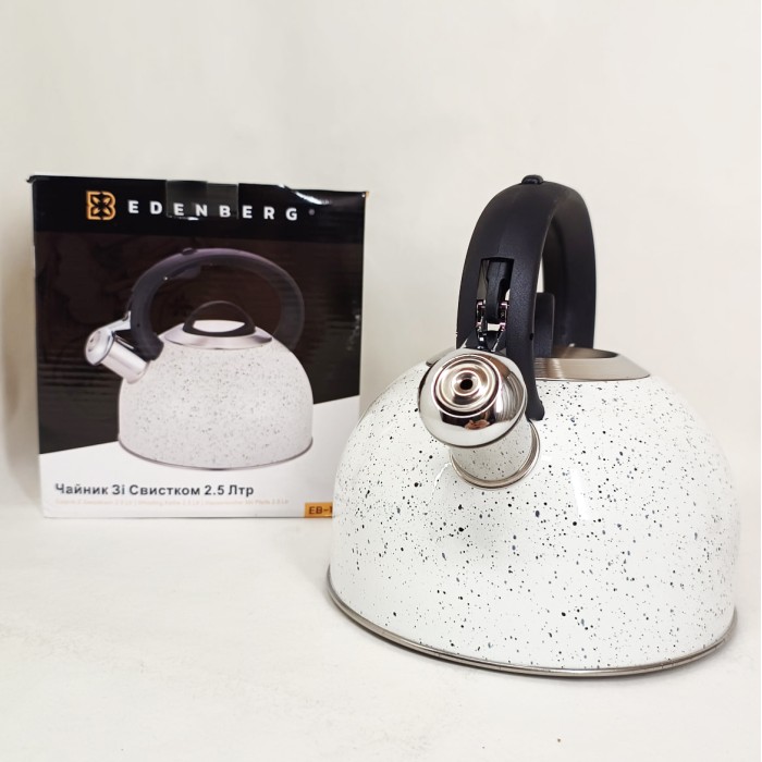 Функціональний чайник зі сталі зі свистком Edenberg Чайник для плити свистком для чаю NP-40