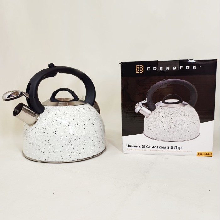 Функціональний чайник зі сталі зі свистком Edenberg Чайник для плити свистком для чаю NP-40