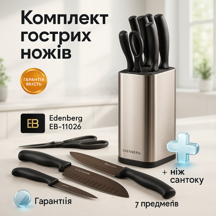 Комплект гострих ножів для кухні, Набір кухонних ножів для кухарів Набір ножиків кухні CO-12