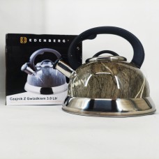 Чайник Edenberg EB-8871 із нержавіючої сталі зі свистком 3л Gray