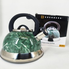 Чайник з ергономічною ручкою Edenberg, Чайник з нержавіючої сталі пищалкою газовий 3 літри RY-35