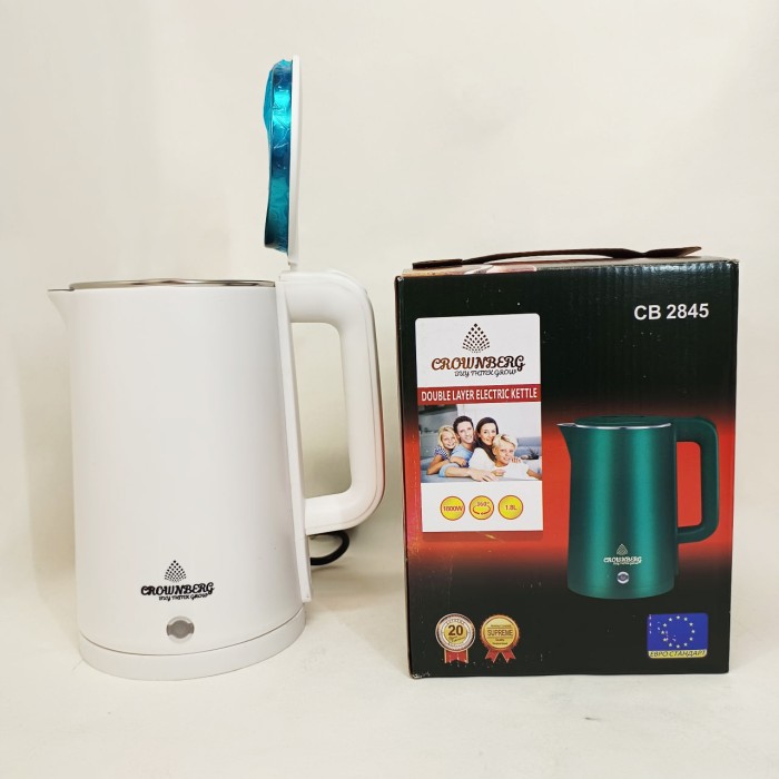 Бездротовий електричний чайник Crownberg CB-2845, Якісний електричний чайник для дому IN-18