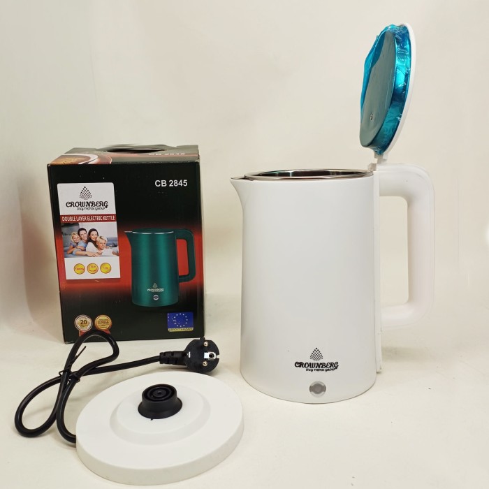 Бездротовий електричний чайник Crownberg CB-2845, Якісний електричний чайник для дому IN-18