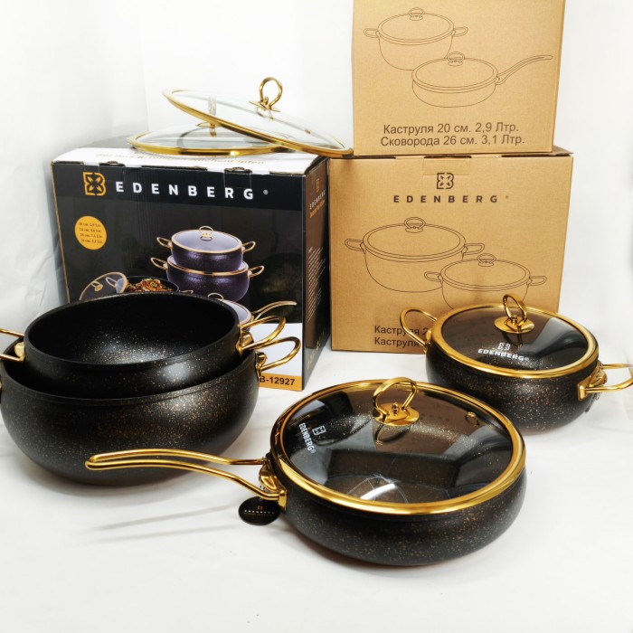 Набір каструль вищої якості, Набір високих каструль посуду для будь-яких плит MH-34