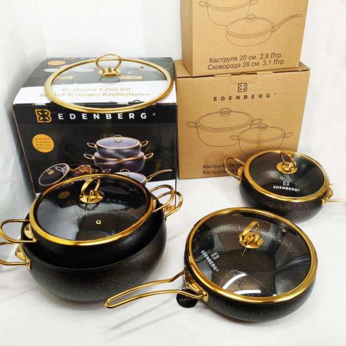 Набір каструль вищої якості, Набір високих каструль посуду для будь-яких плит MH-34