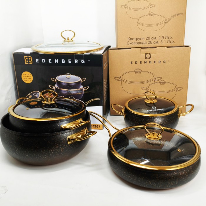 Набір каструль вищої якості, Набір високих каструль посуду для будь-яких плит MH-34