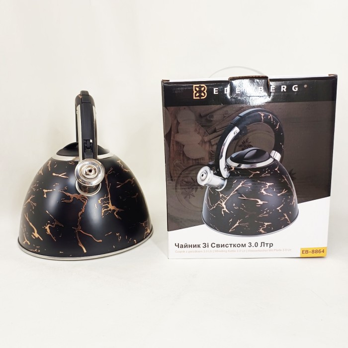Чайник для газової плити 3 л літра Edenberg EB-12610 3л Чайник для плити зі свистком чаю MY-51