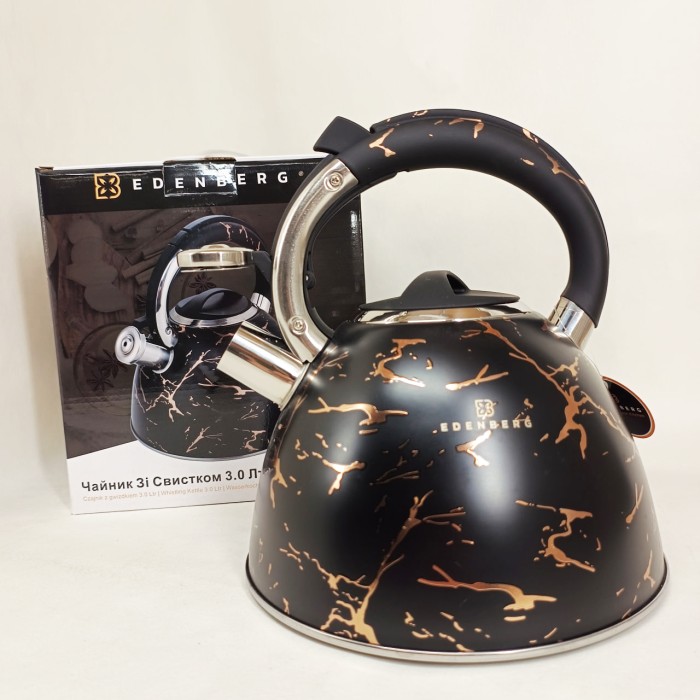 Чайник для газової плити 3 л літра Edenberg EB-12610 3л Чайник для плити зі свистком чаю MY-51