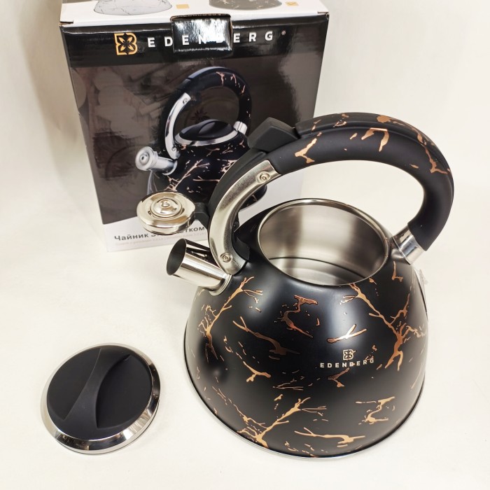 Чайник для газової плити 3 л літра Edenberg EB-12610 3л Чайник для плити зі свистком чаю MY-51